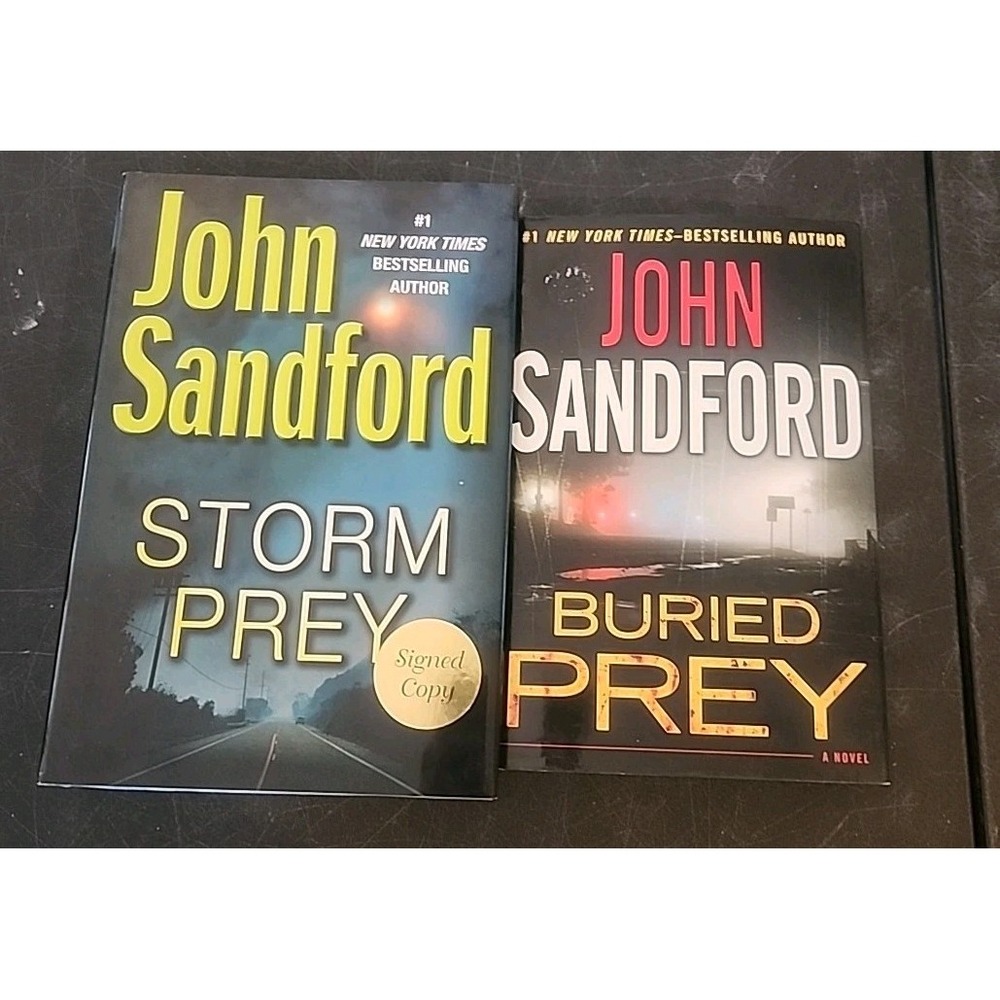 Lot of 2 John Sandford  Hardcover Books Storm Prey & Buried Prey